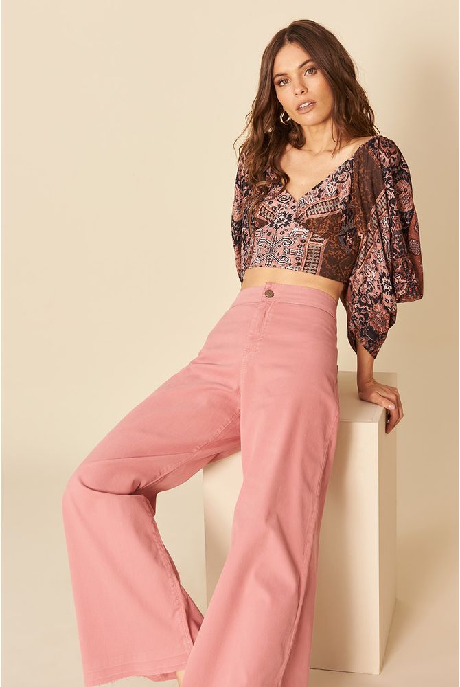 Calça de best sale veludo rosa