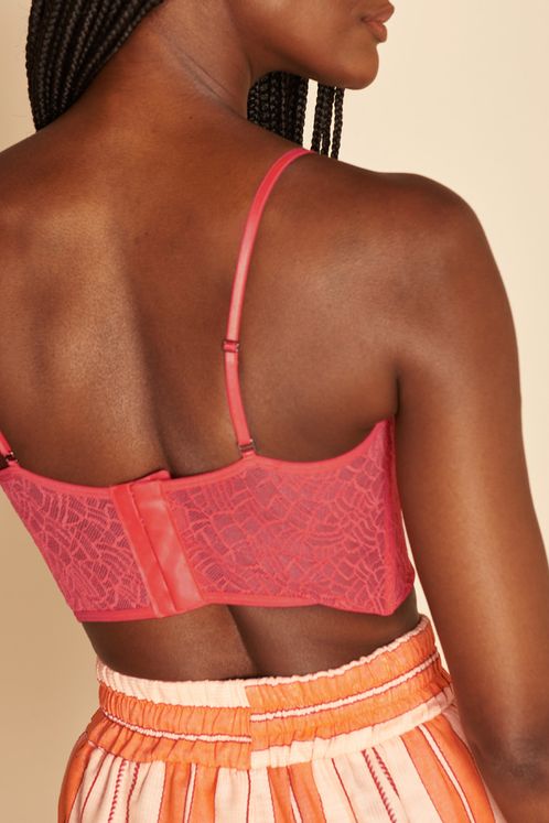 Victoria Secret Pink Open Back Coral Orange Top